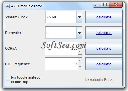 AVRTimerCalculator Screenshot