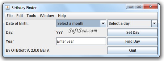 BrithdayFinder Screenshot
