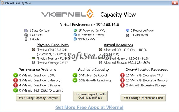 CapacityVIEW Screenshot