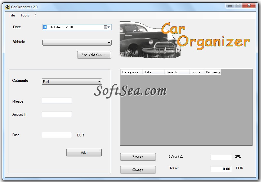 CarOrganizer Screenshot