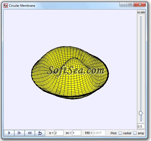 Circular Membrane Modes Model Screenshot