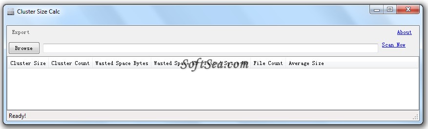 Cluster Size Calculator Screenshot