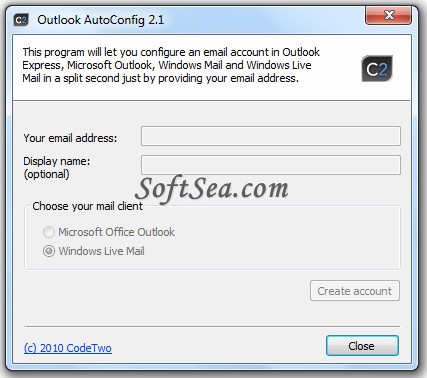 CodeTwo Outlook AutoConfig Screenshot