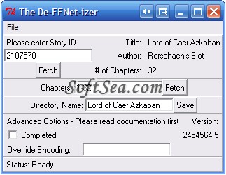 De-FFNet-Izer Screenshot