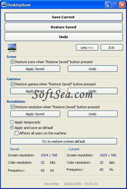 DesktopSave Screenshot