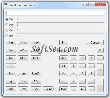 Developer Calculator Screenshot