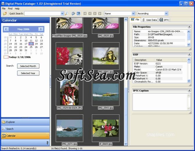 Digital Photo Cataloger Screenshot