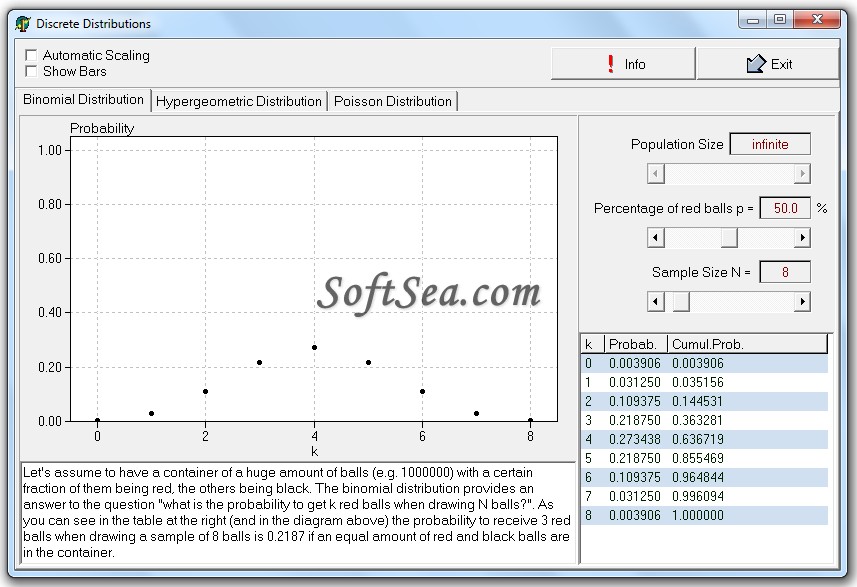 Discrete Distributions Screenshot