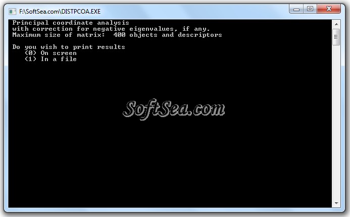 DistPCoA Screenshot