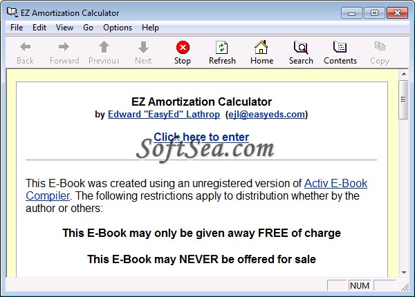 EZ Amortization Calculator Screenshot