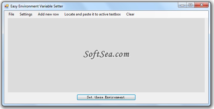 Easy Environment Variable Setter Screenshot