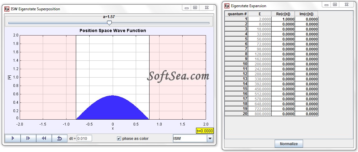 Eigenstate Superposition Model Screenshot