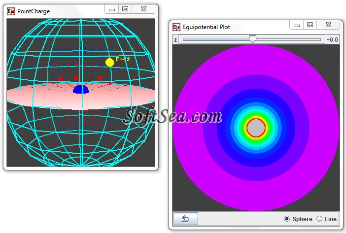 Electric Field and Potential Model Screenshot