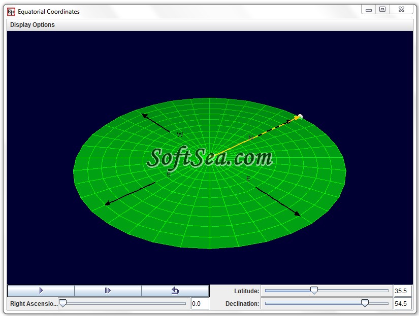 Equatorial Coordinates Model Screenshot