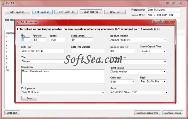 ExIf 35 Screenshot