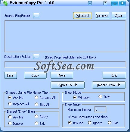 ExtremeCopy Screenshot