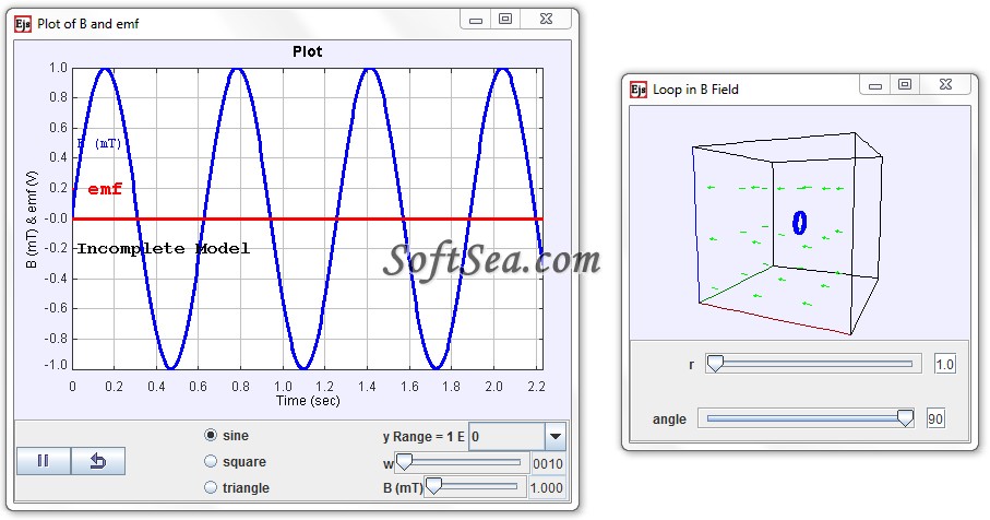 Faraday Loop Model Screenshot