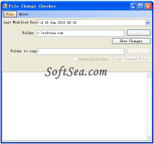 File Change Checker Screenshot