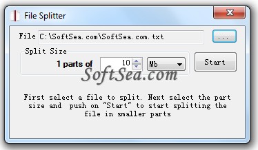 File Splitter Free Screenshot