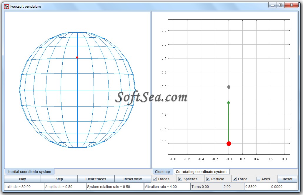 Foucault Pendulum Model Screenshot