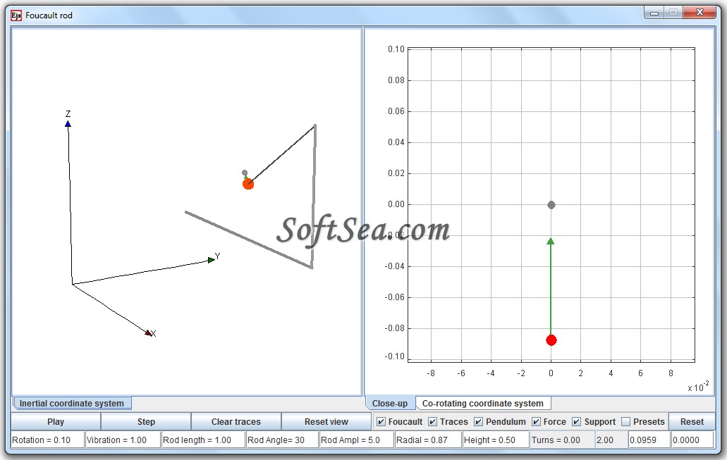 Foucault Rod Model Screenshot