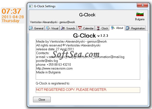 G-Clock Screenshot