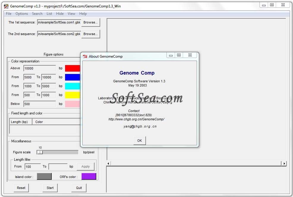 GenomeComp Screenshot