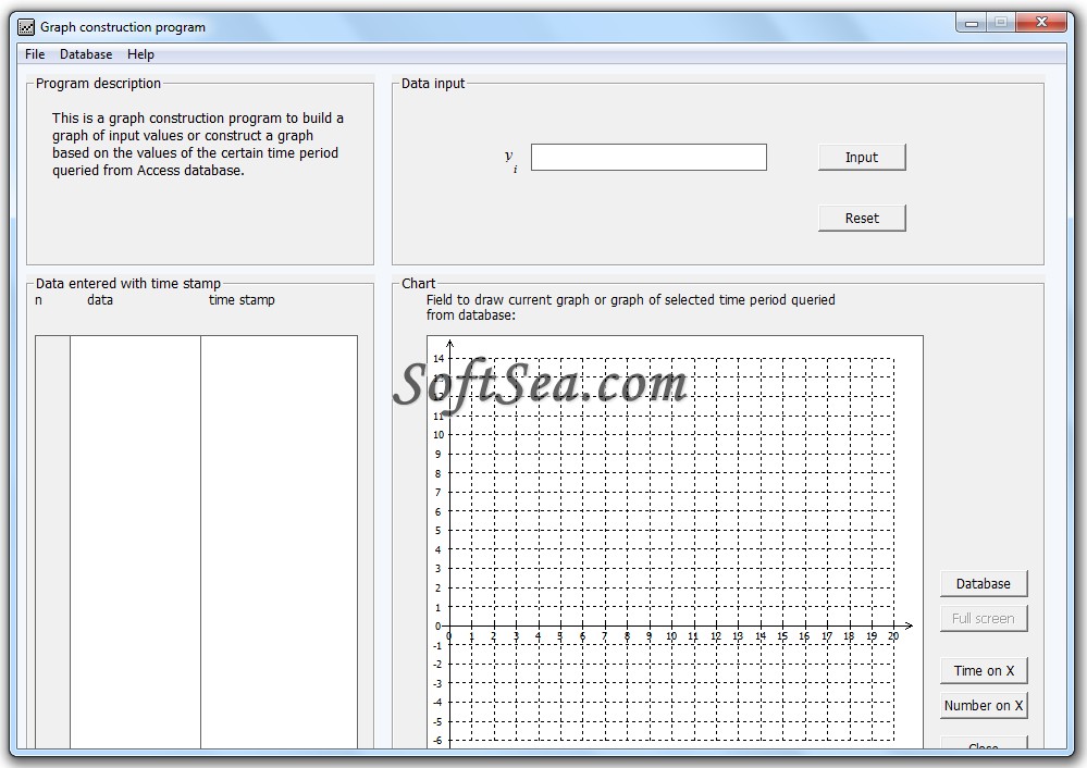 Graph construction program Screenshot