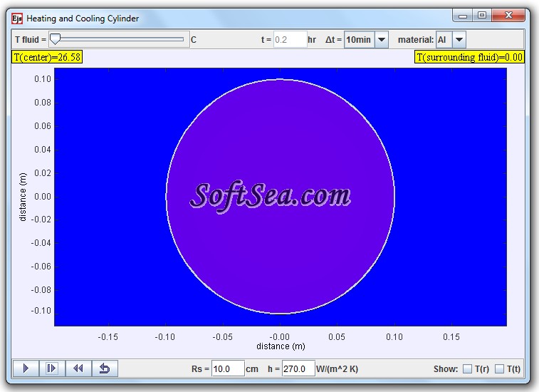 Heating and Cooling a Cylinder Model Screenshot