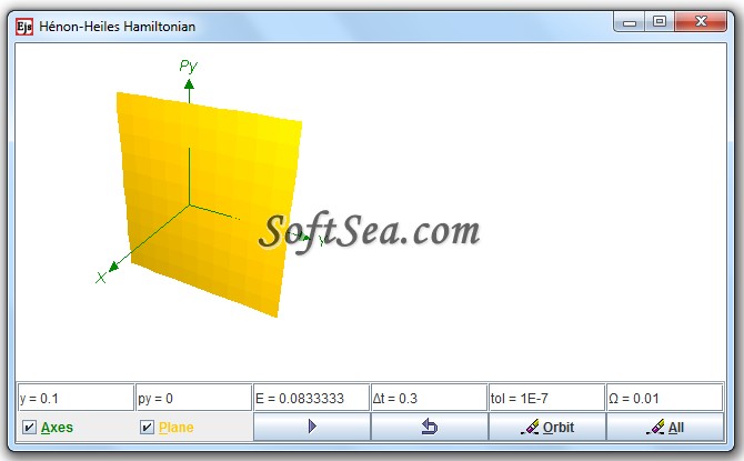 Henon-Heiles Poincare Model Screenshot