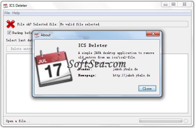 ICS Deleter Screenshot