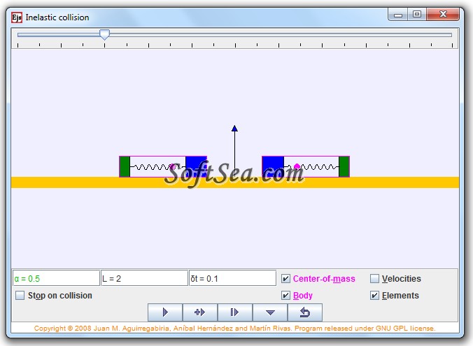 Inelastic Collision of Particles with Structure Model Screenshot