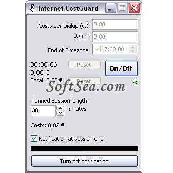 Internet CostGuard Screenshot