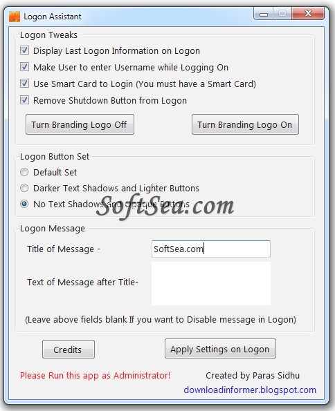 Logon Assistant Screenshot