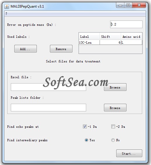 MALDIPepQuant Screenshot
