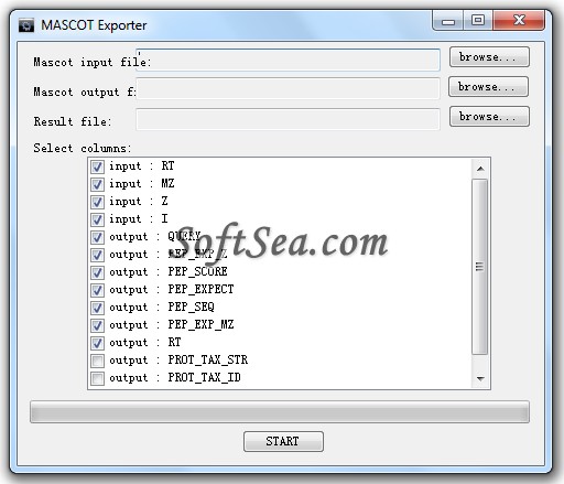 MASCOT Exporter Screenshot