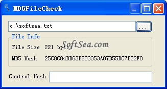 MD5FileCheck Screenshot