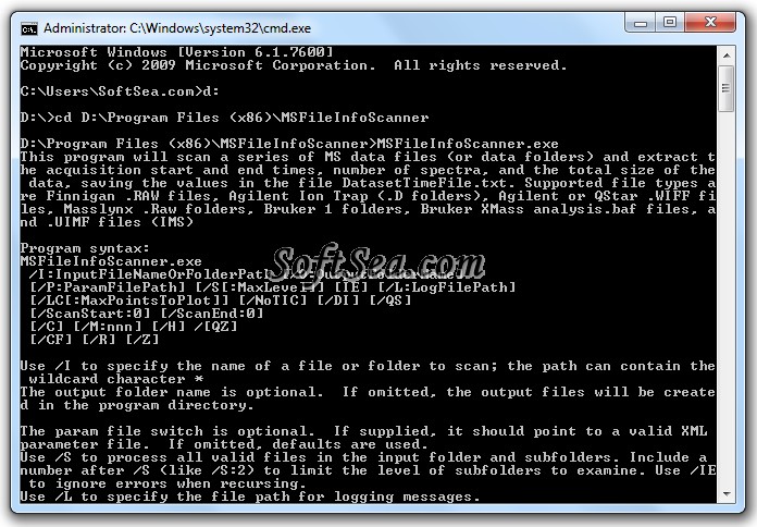 MS File Info Scanner Screenshot