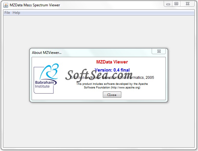 MZData Mass Spectrum Viewer Screenshot