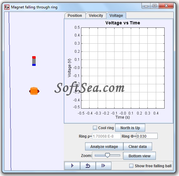 Magnet Falling Through Ring Model Screenshot