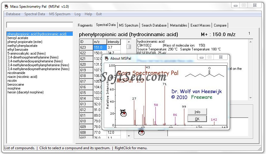 Mass Spectrometry Pal (MSPal) Screenshot