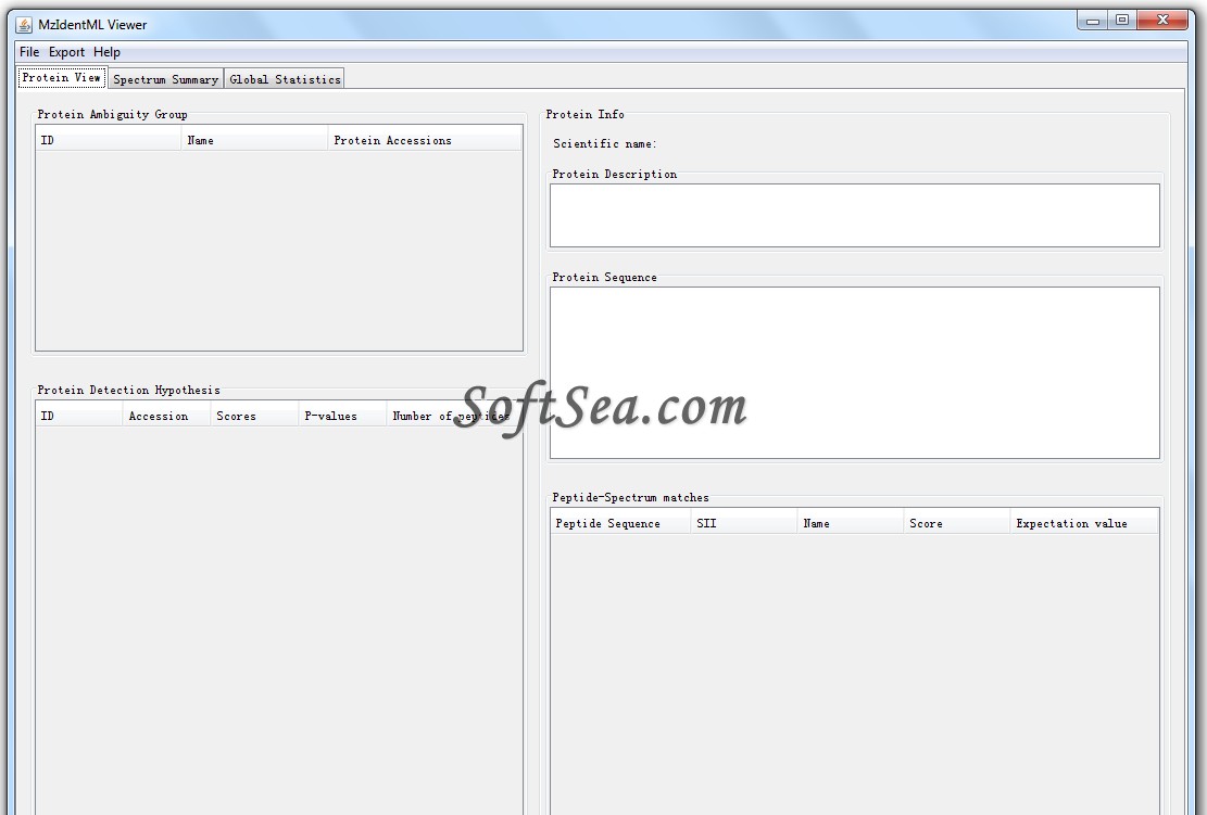 MzIdentML Viewer Screenshot