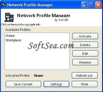 Network Profile Manager Screenshot