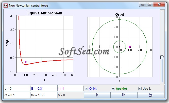 Non-Newtonian Orbit Model Screenshot