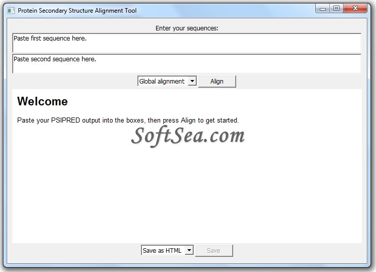 PSSAT - Protein Secondary Structure Alignment Tool Screenshot
