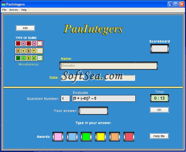 PanIntegers Screenshot