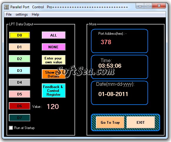 Parallel port+ Screenshot