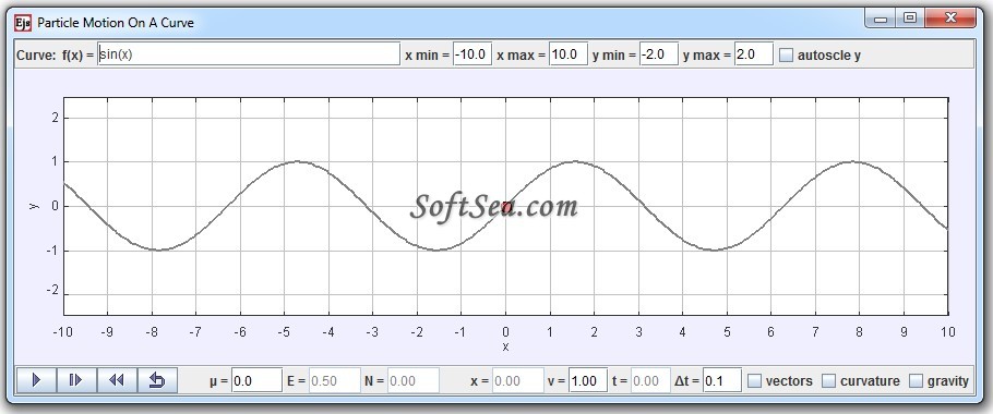 Particle Motion On A Curve Model Screenshot