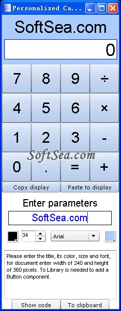 Personalized Calculator Screenshot