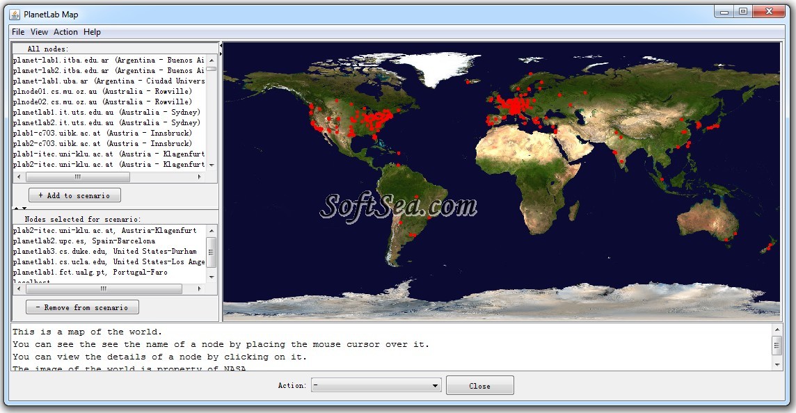 PlanetLab Visualizer Screenshot